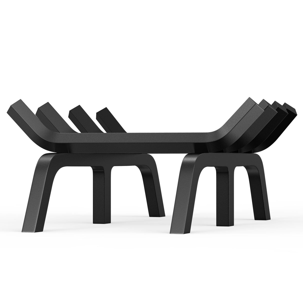 VEVOR Fireplace Log Grate, 18 inch Heavy Duty Fireplace Grate with 6 Support Legs, Solid Powder-coated Steel Bars, Log Firewood Burning Rack Holder for Indoor and Outdoor Fireplace