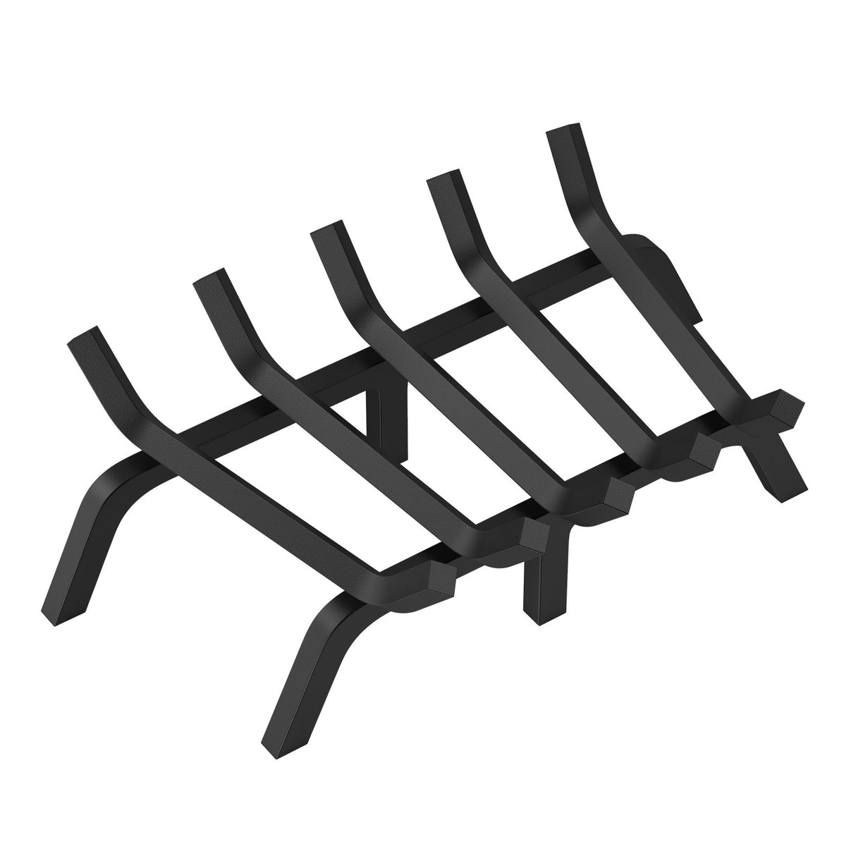 Fireplace Log Grate, 533.4mm Heavy Duty Fireplace Grate with 6 Support Legs, 19.05mm Solid Powder-coated Steel Bars, Log Firewood Burning Rack Holder for Indoor and Outdoor Fireplace