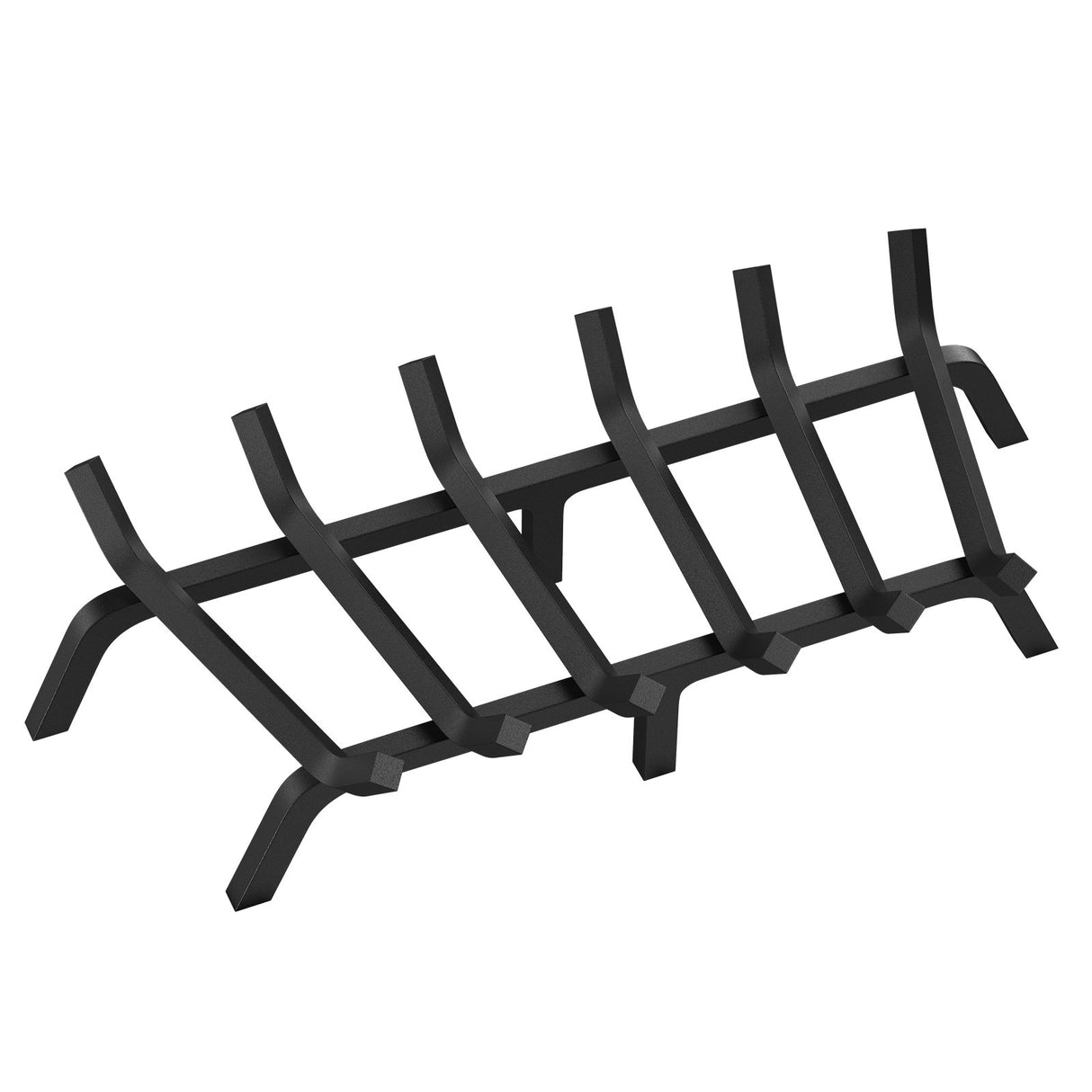 VEVOR Fireplace Log Grate, 685.8mm Heavy Duty Fireplace Grate with 6 Support Legs, 19.05mm Solid Powder-coated Steel Bars, Log Firewood Burning Rack Holder for Indoor and Outdoor Fireplace