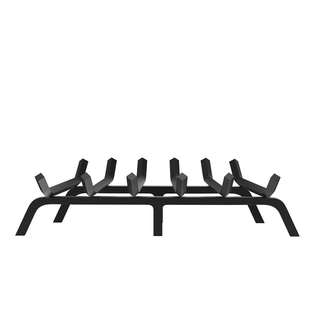 VEVOR Fireplace Log Grate, 685.8mm Heavy Duty Fireplace Grate with 6 Support Legs, 19.05mm Solid Powder-coated Steel Bars, Log Firewood Burning Rack Holder for Indoor and Outdoor Fireplace