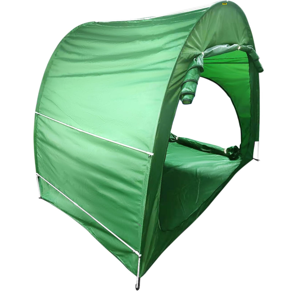Bike Cover Storage Tent, 420D Oxford Fabric Portable for 4 Bikes, Outdoor Waterproof Anti-Dust Bicycle Storage Shed, Heavy Duty for Bikes, Lawn Mower, and Garden Tools, with Carry Bag, Green