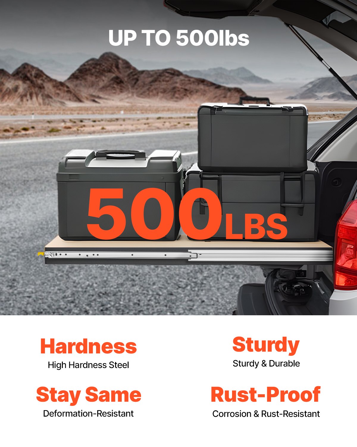 VEVOR 1 Pair 18-60 in Soft-Close Drawer Slides Ball Bearing Full Extension