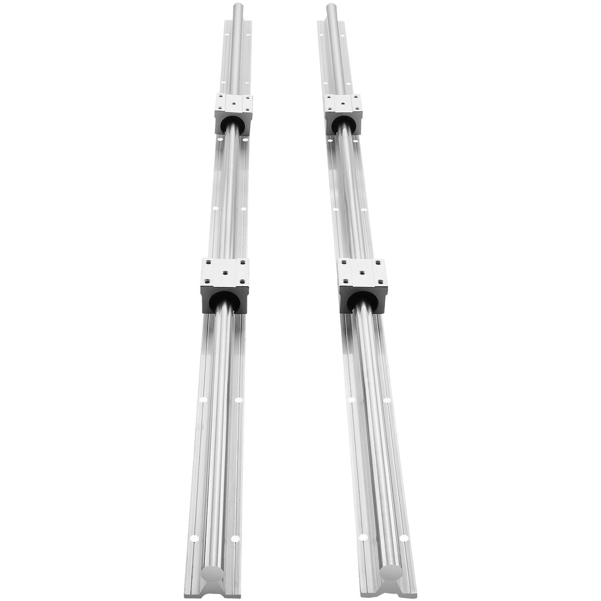 VEVOR Linear Guide Rail Set, SBR16 1000mm, 2 PCS 39.4 in/1000 mm SBR16 Guide Rails and 4 PCS SBR16UU Slide Blocks, Linear Rails and Bearings Kit for