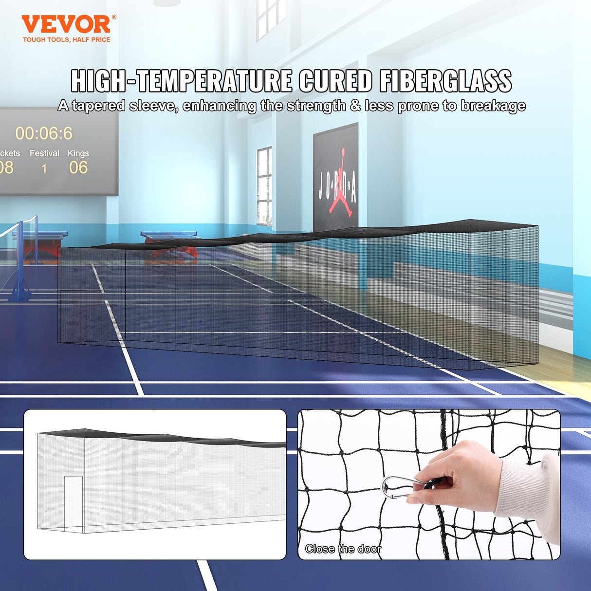 VEVOR Baseball Batting Netting, Professional Softball Baseball Batting Hitting Training Net, Practice Portable Pitching Cage Net with Door & Carry Bag