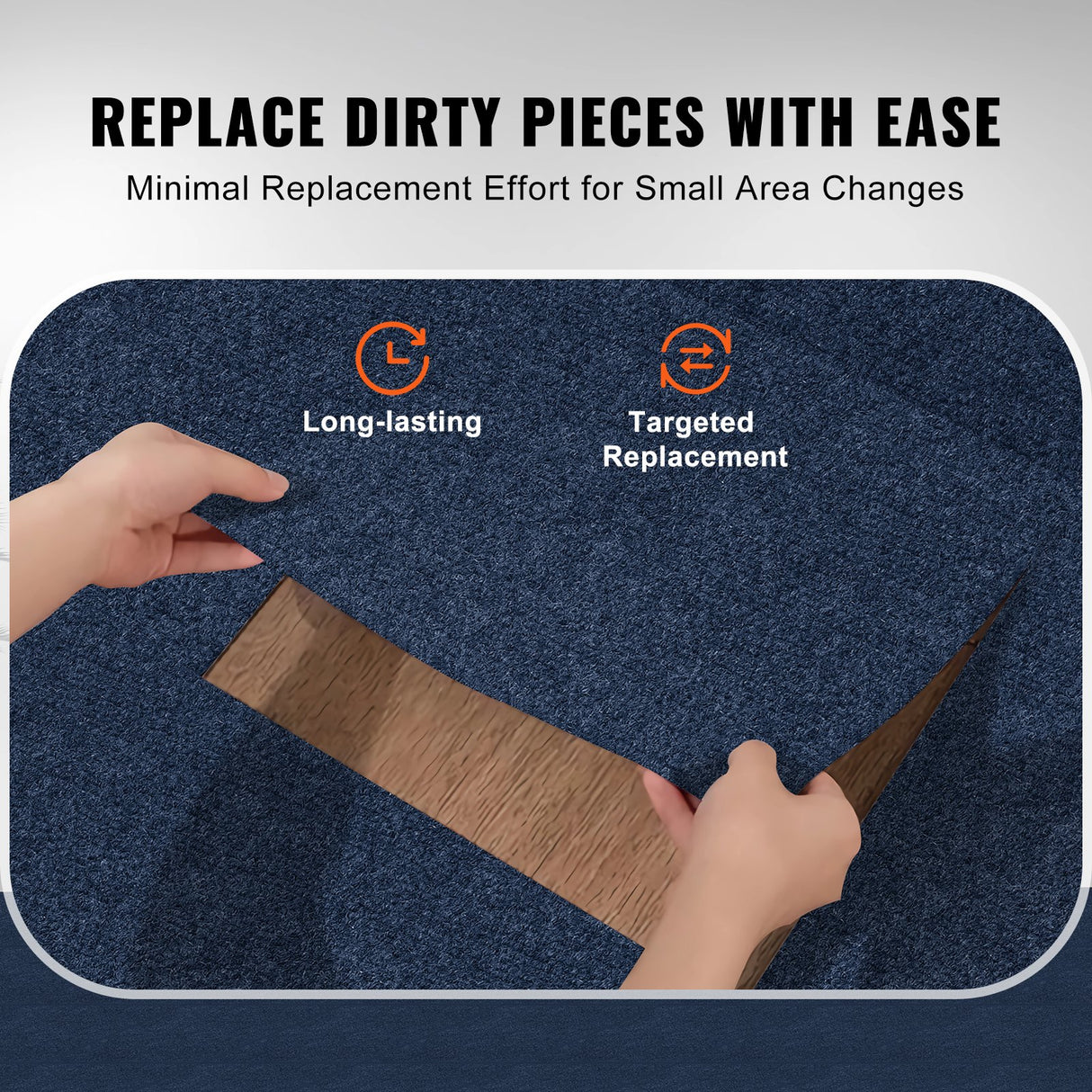 VEVOR Carpet Tiles Peel and Stick, Squares Self Adhesive Carpet Floor Tile, Soft Padded Carpet Tiles, Easy Install DIY for Bedroom Living Room Indoor