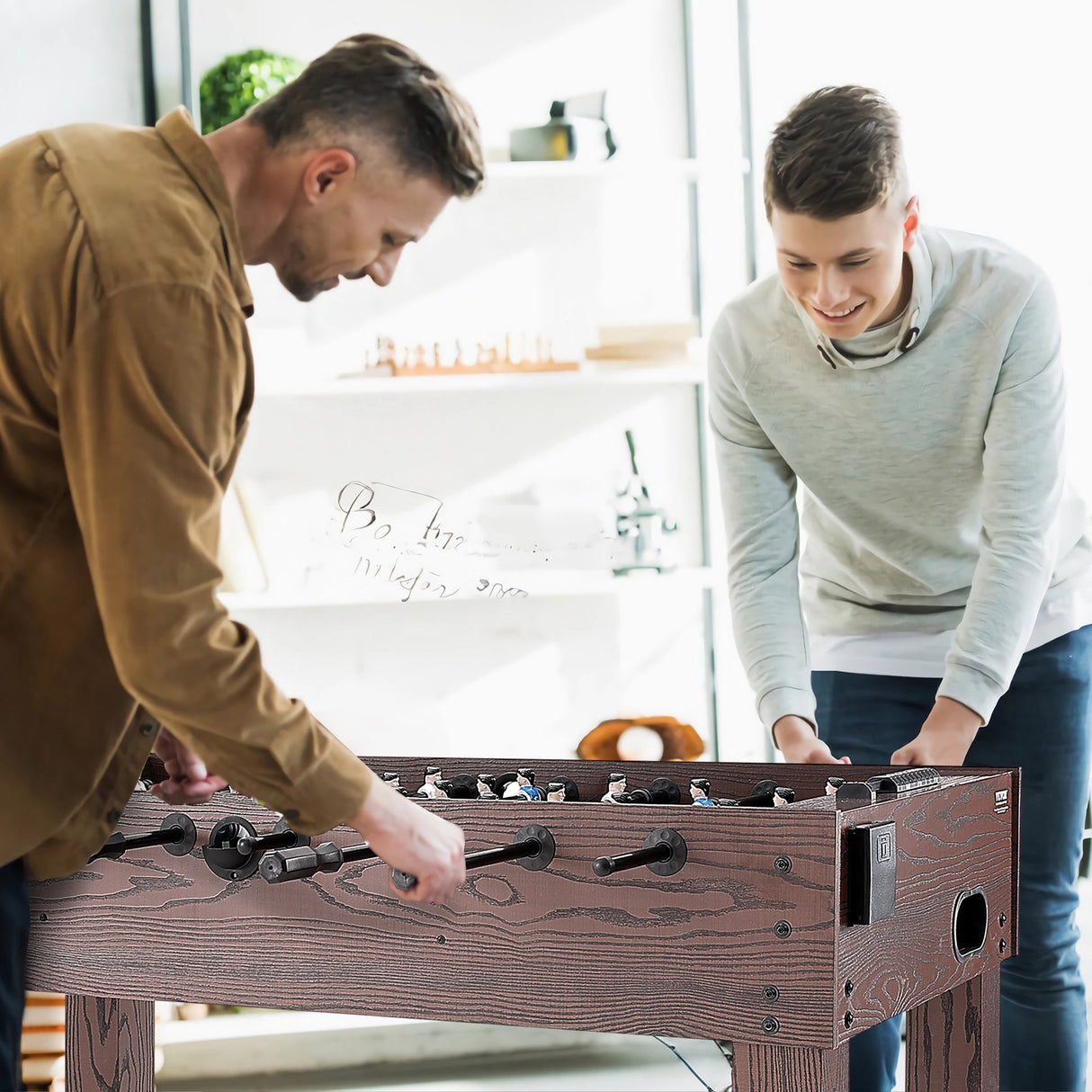VEVOR Foosball Table, 48 inch Standard Size Foosball Table, Indoor Full Size Foosball Table for Home, Family, and Game Room, Soccer with Foosball
