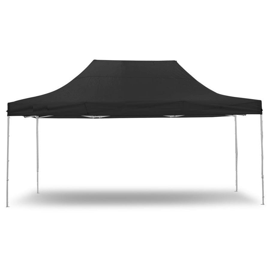Portable Water-Resistant Gazebo 3x6 M - Black / Without Sidewalls