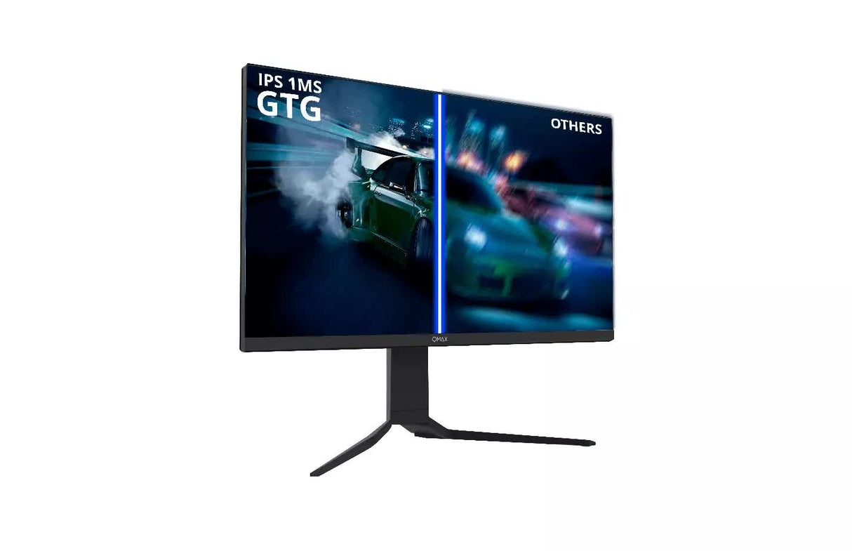 QMAX Gaming Computer Monitor 27 IPS panel Flat QHD (2560 x 1440) 165Hz 1ms Adaptive Sync with Speakers Height Adjustable