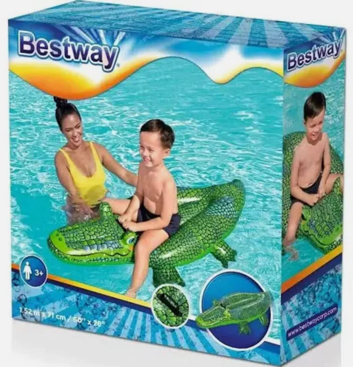 Bestway 1.52m x 71cm Buddy Crocodile Ride-On