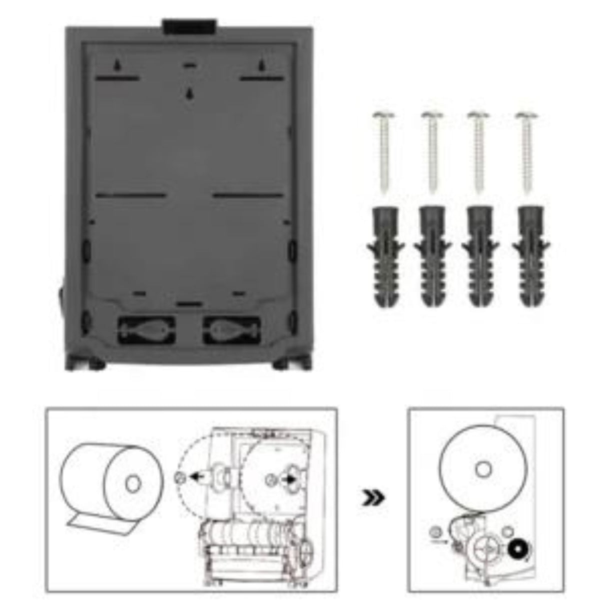 Semi-Autocut Paper Towel Dispenser-Black