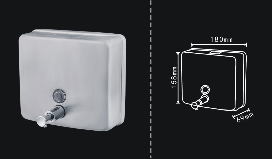 Compact Stainless Steel Soap Dispenser 1200ml