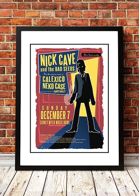 Nick Cave and the Bad Seeds ??yer Music Bowl??Melbourne, Australian Tour Poster 2003 - Framed A1