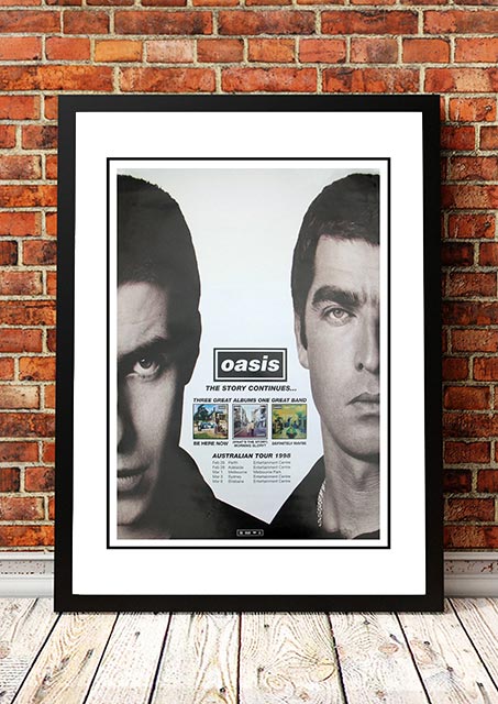 Oasis 'Australian Tour' Poster 1998 - Framed A2