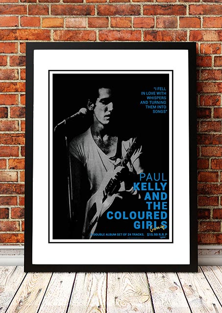 Paul Kelly 'Gossip' In Store Poster 1986 - Framed A2