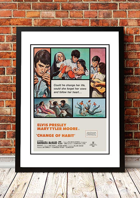 Elvis 'Change Of Habit' Framed Movie Poster! - Framed A4