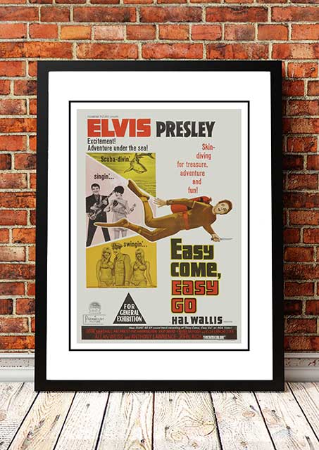 Elvis 'Easy Come, Easy Go' Framed Movie Poster! - Framed A3