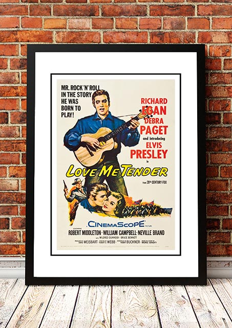 Elvis 'Love Me Tender' Framed Movie Poster! - Framed A4