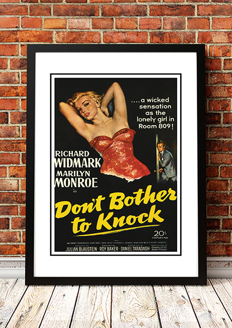 Marilyn Monroe ‘Don’t Bother to Knock’ Framed Movie Poster! - Framed A4