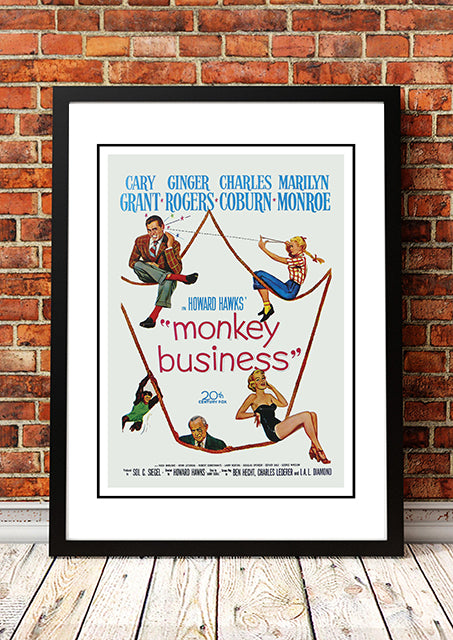 Marilyn Monroe ??onkey Business??Framed Movie Poster! - Framed A4
