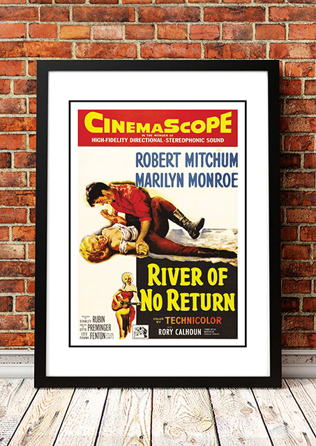 Marilyn Monroe ‘River of No Return’ Framed Movie Poster! - Framed A4