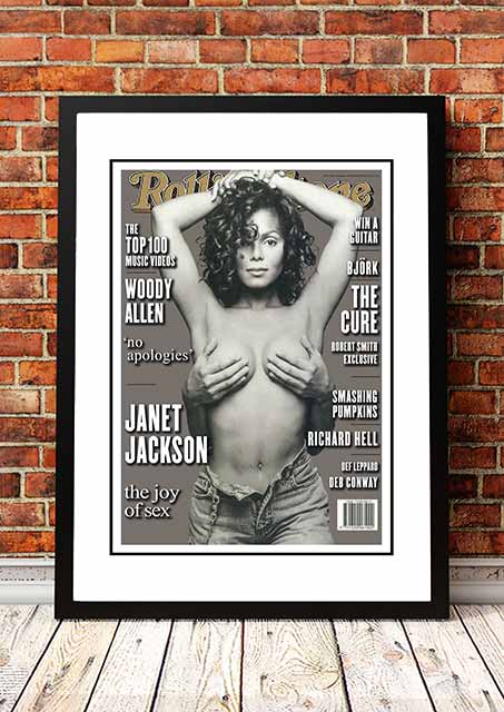 Janet Jackson' Rolling Stone Magazine Cover! - Framed A3