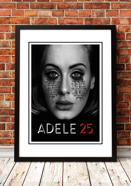Adele '25' In Store Promotional Poster - Framed A2