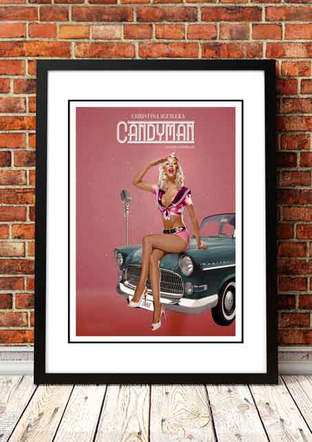 Christina Aguilera ??andyman??In Store Promotional Poster 2006 - Framed A4