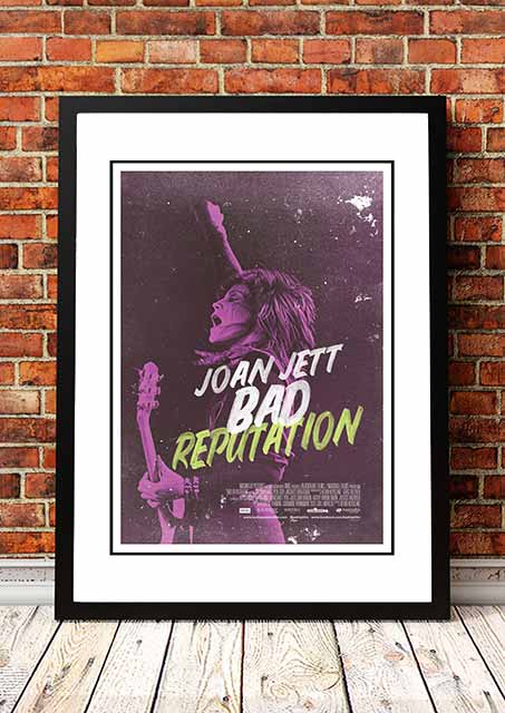 Joan Jett ‘Bad Reputation’ Movie Poster 2018 - Framed A3