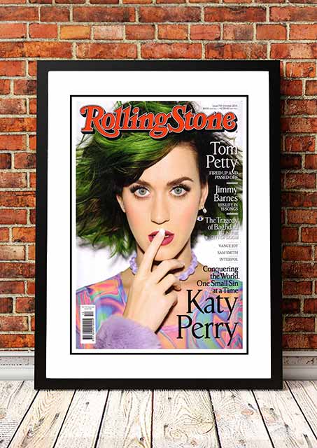 Katy Perry ‘Rolling Stone Magazine’ Cover Poster 2014 - Framed A2