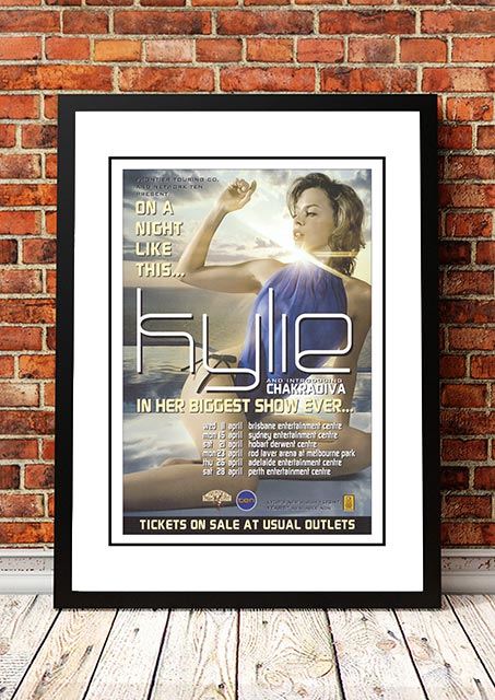 Kylie Minogue ??n A Night Like This??Australian Tour Poster 2001 - Framed A4