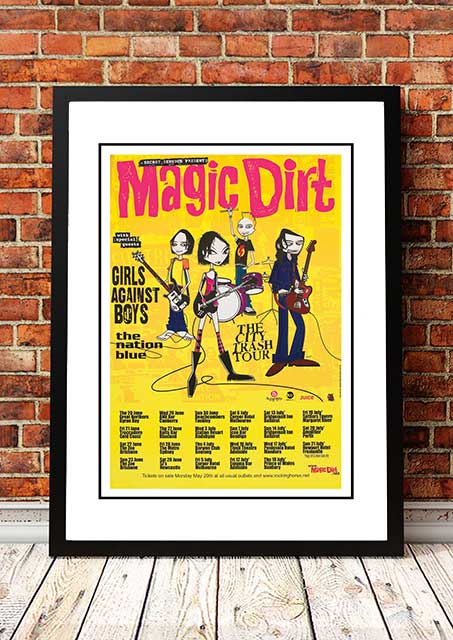 Magic Dirt ??ity Crash??Australian Tour Poster 2000 - Framed A4