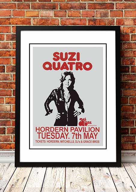 Suzi Quatro ??orden Pavilion??Sydney, Australia Concert Poster 1974 - Framed A6