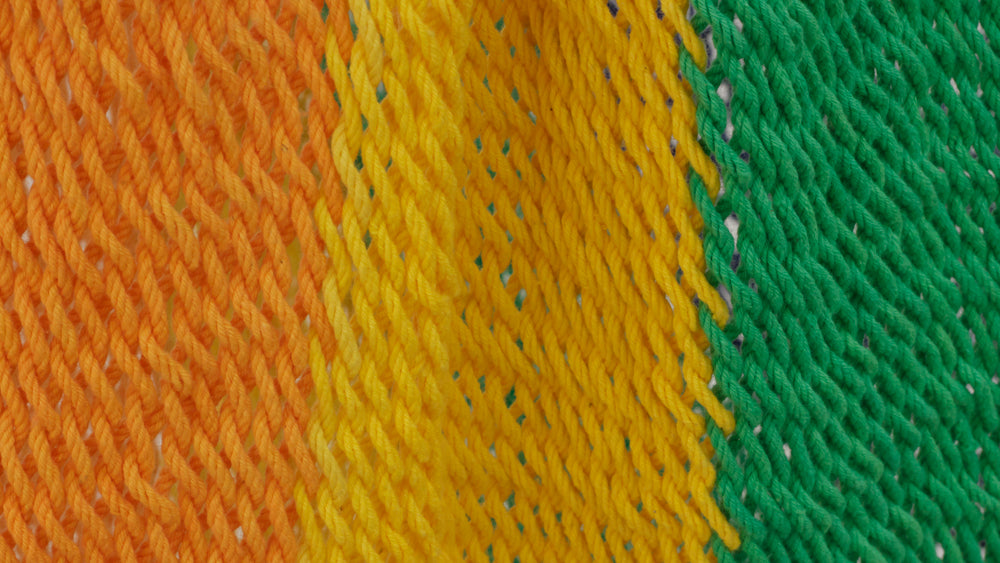 Extra Large Rainbow Cotton Hammock Chair with Back Support for Outdoor Relaxation