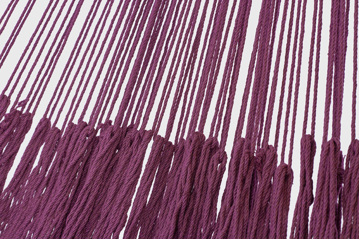 King Size Maroon Outdoor Mayan Legacy Cotton Hammock for Three Adults