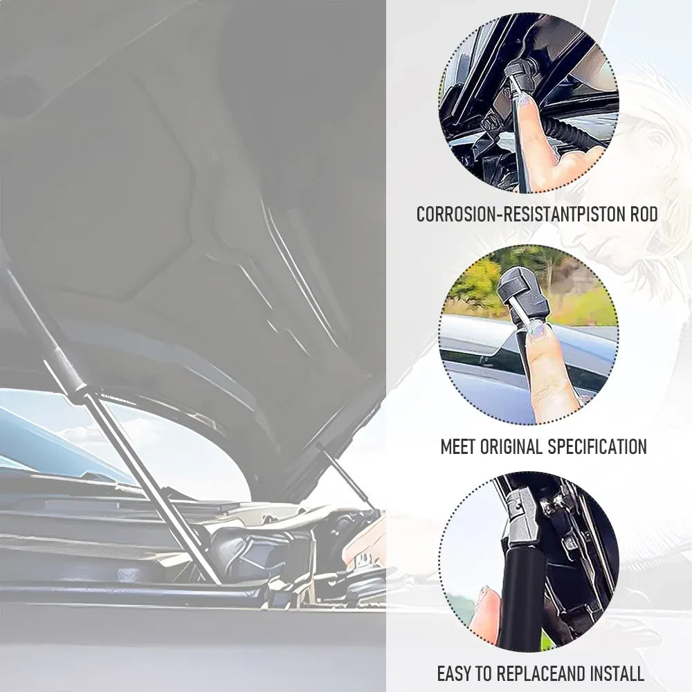 6pcs Premium Gas Struts Kit for Ford Territory SX SY 2004-2011 Bonnet Tailgate Window Glass Direct Replacement Steel Anti-Rust Easy Install