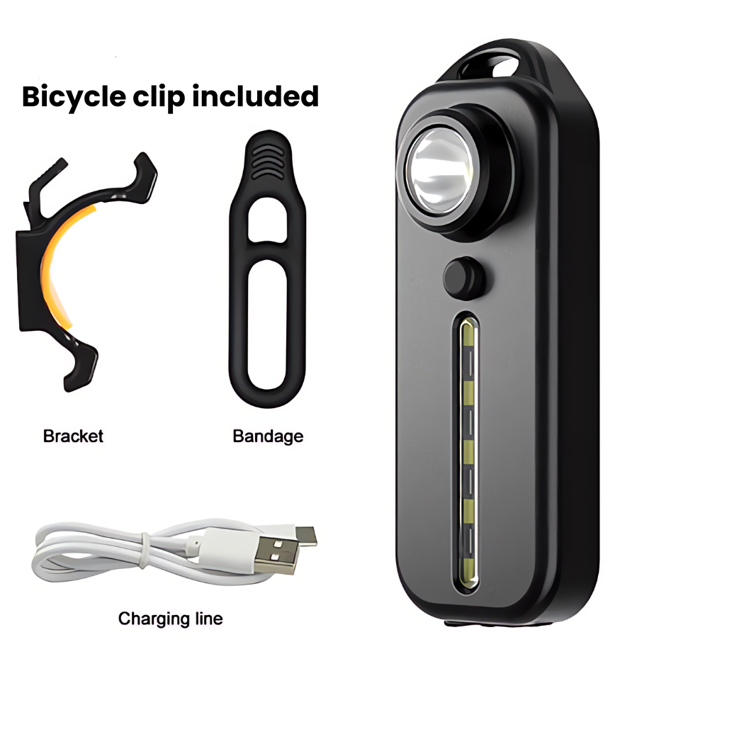 LED Red White & Blue Flashing Chest Clip Strobe Light