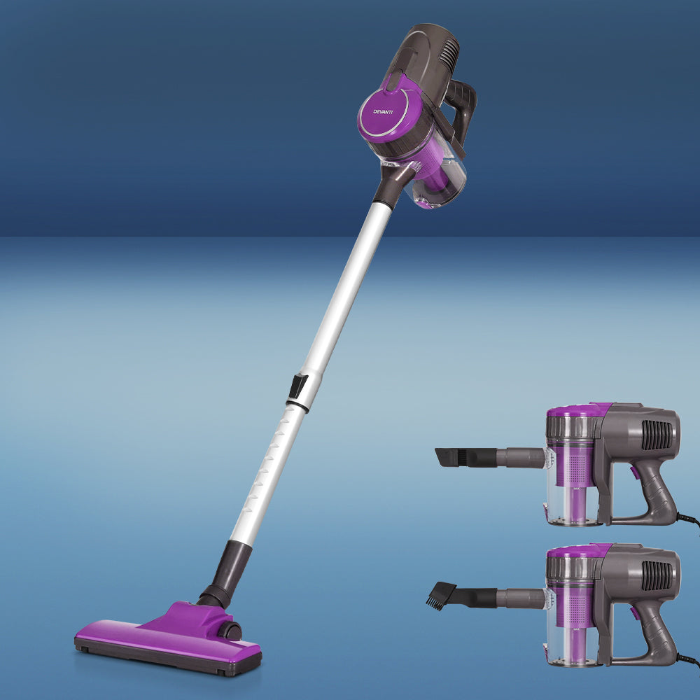 Devanti Corded Bagless Handstick Vacuum Cleaner 500W - Purple