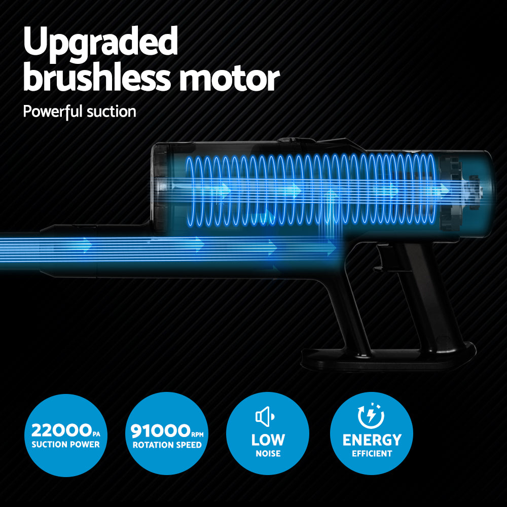 Devanti 350W Electric Mop Head Attachment for Cordless Vacuum Cleaners - Grey