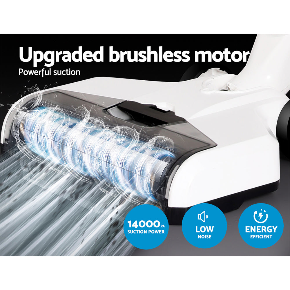 Devanti 250W Cordless Wet-Dry Vacuum Cleaner with Self-Cleaning Feature
