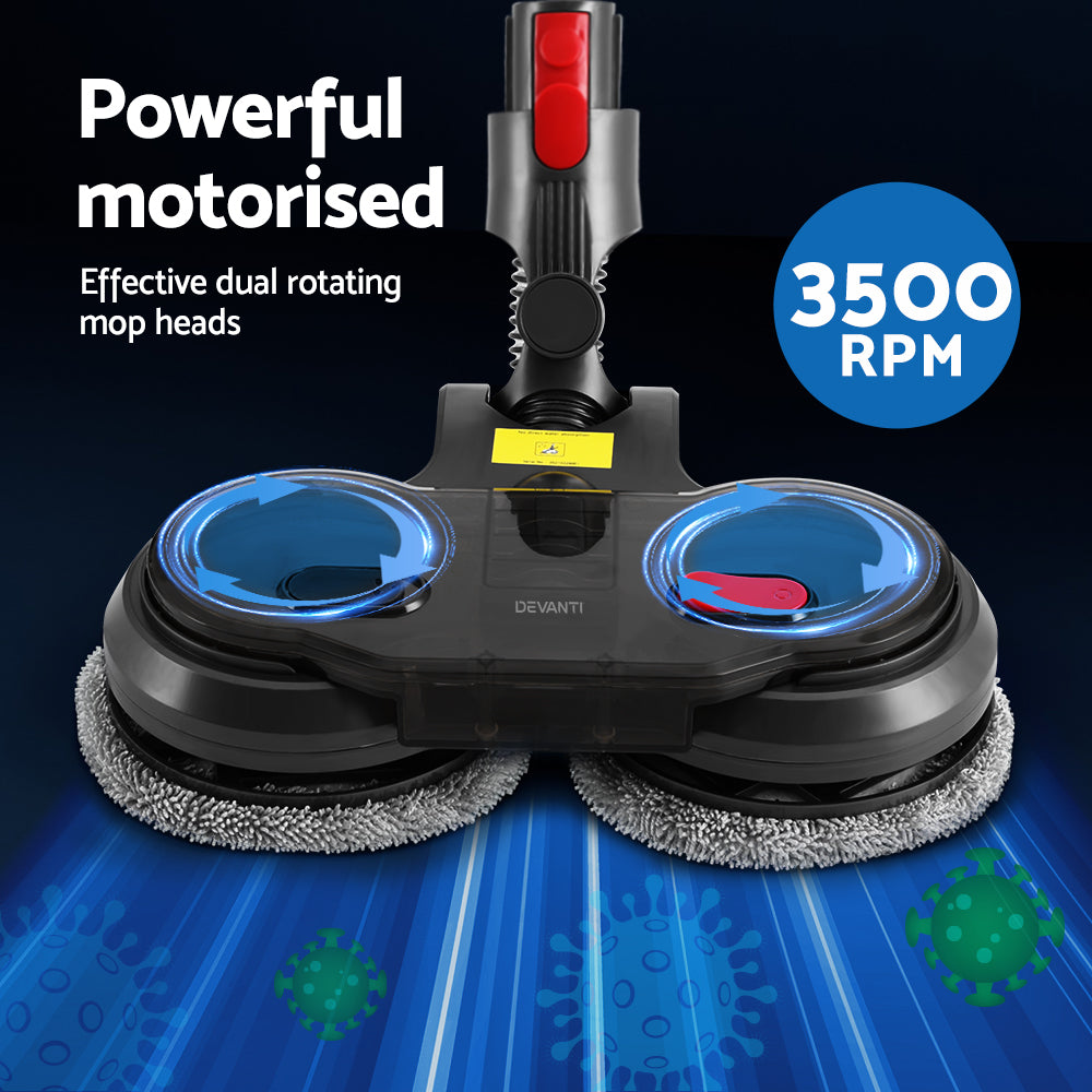 Devanti Electric Mop Attachment for Dyson V7, V8, V10, V11, V15 Vacuum Cleaners