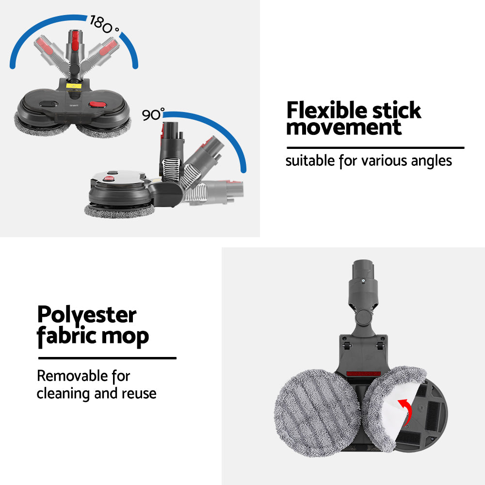 Devanti Electric Mop Attachment for Dyson V7, V8, V10, V11, V15 Vacuum Cleaners