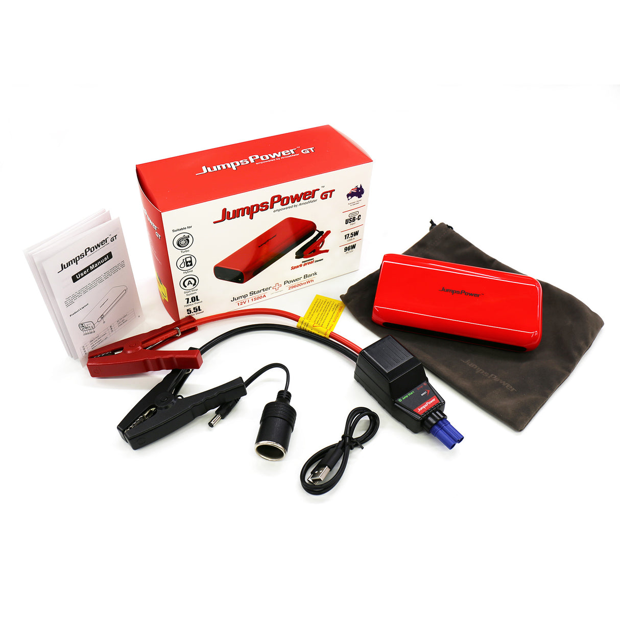 Jumpspower GT 1500A Jump Starter USB-C Powerbank Wireless Charger