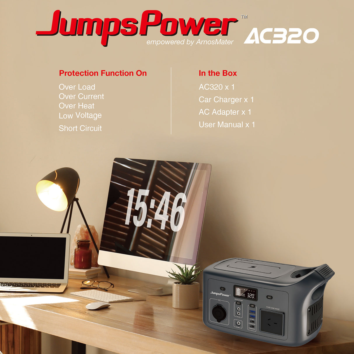 JumpsPower AC320 Portable Power Station