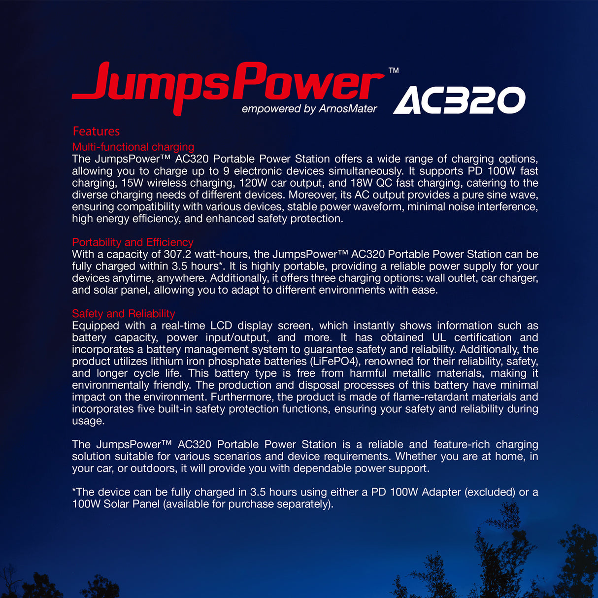 JumpsPower AC320 Portable Power Station