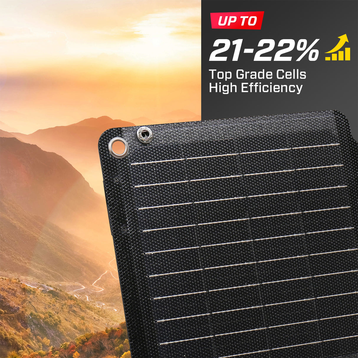 JumpsPower 100W Portable Solar Panel