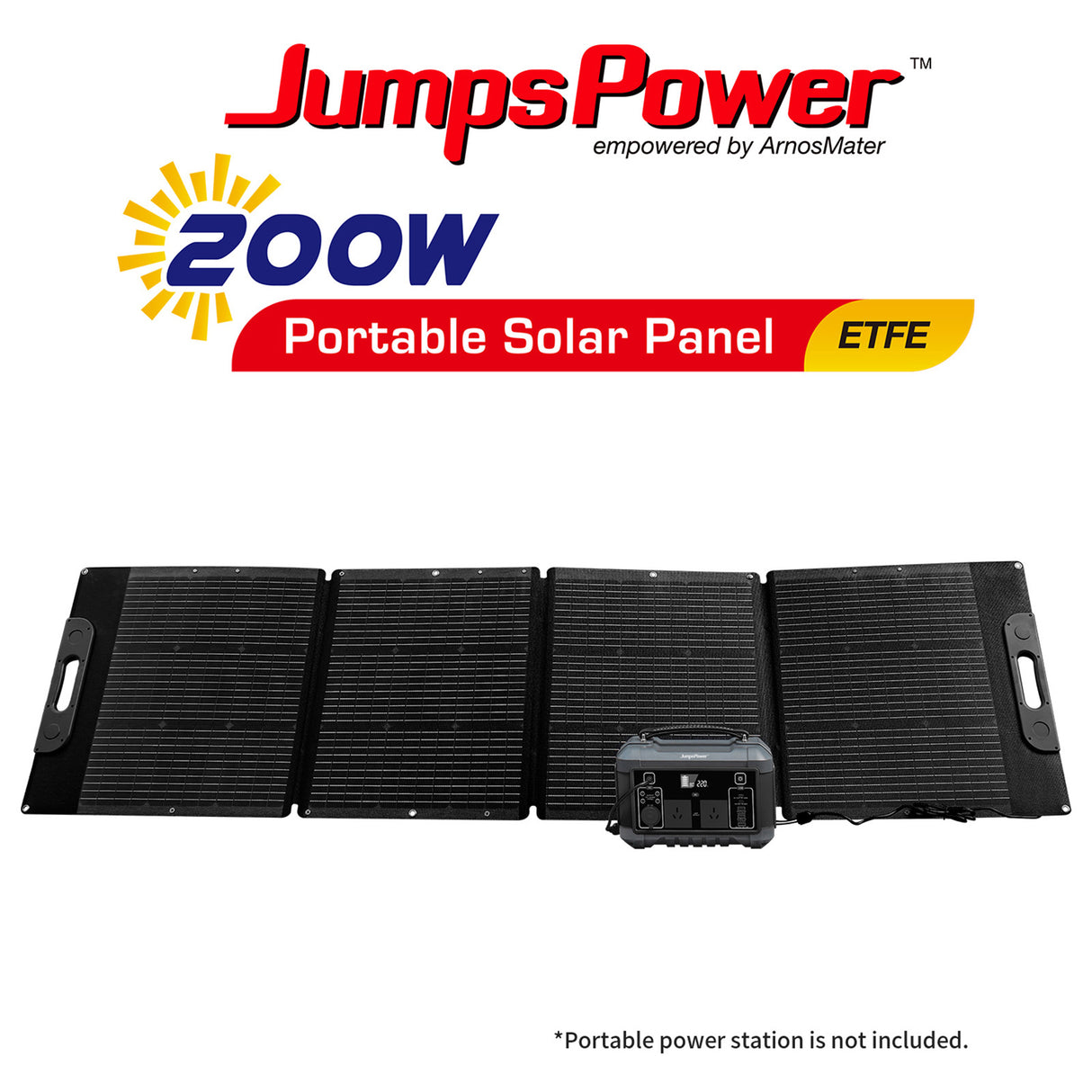 JumpsPower 200W Portable Solar Panel