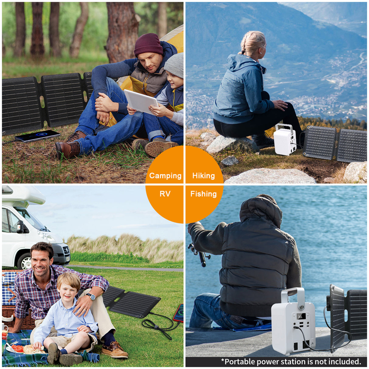 JumpsPower 40W Portable Solar Panel