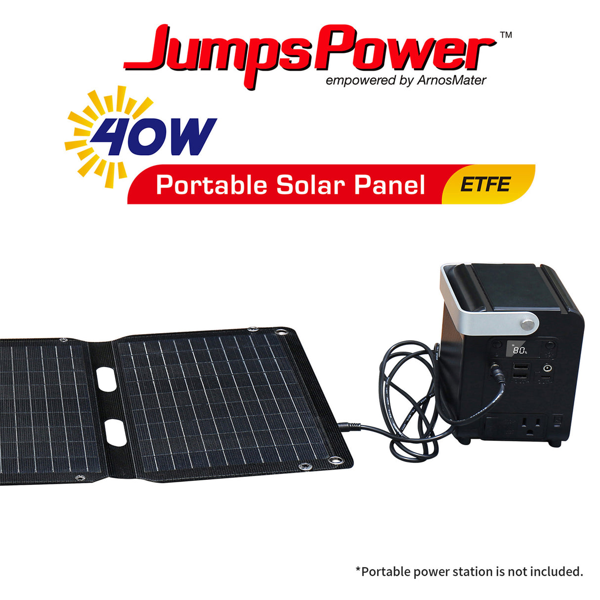 JumpsPower 40W Portable Solar Panel