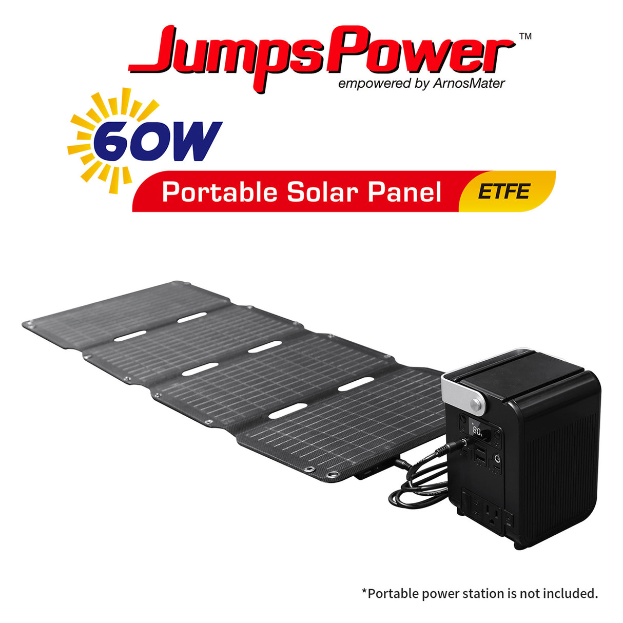 JumpsPower 60W Portable Solar Panel