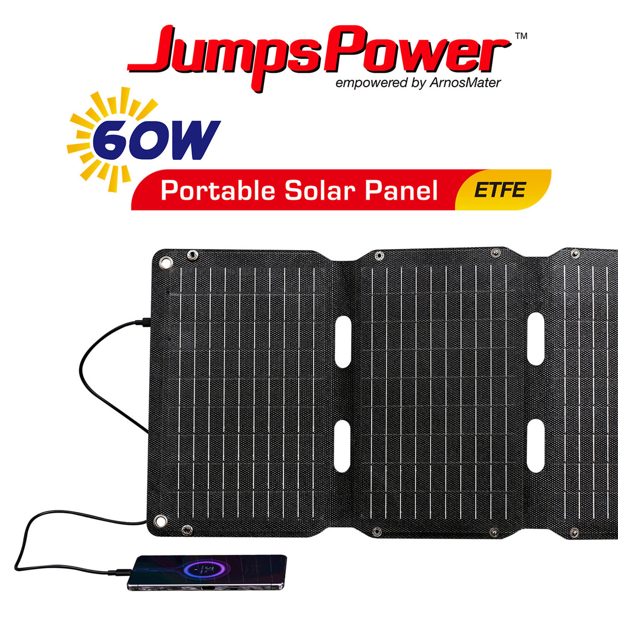 JumpsPower 60W Portable Solar Panel